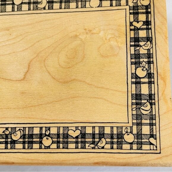 Wooden Rubber Stamp Border Square Stamp Scrapbooking Message Note Art Crafts - Picture 3 of 3